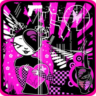 Sticker emo und Herz