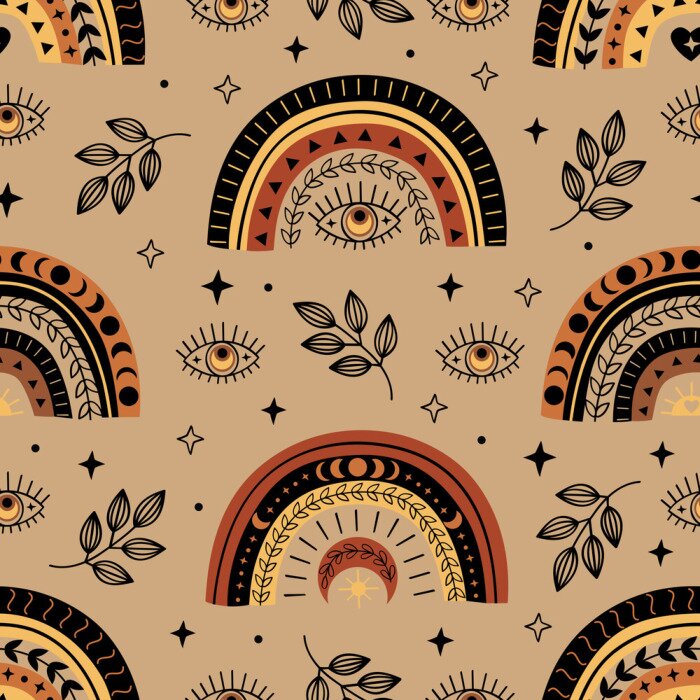 Sticker Esoterisches Konzept des Regenbogens