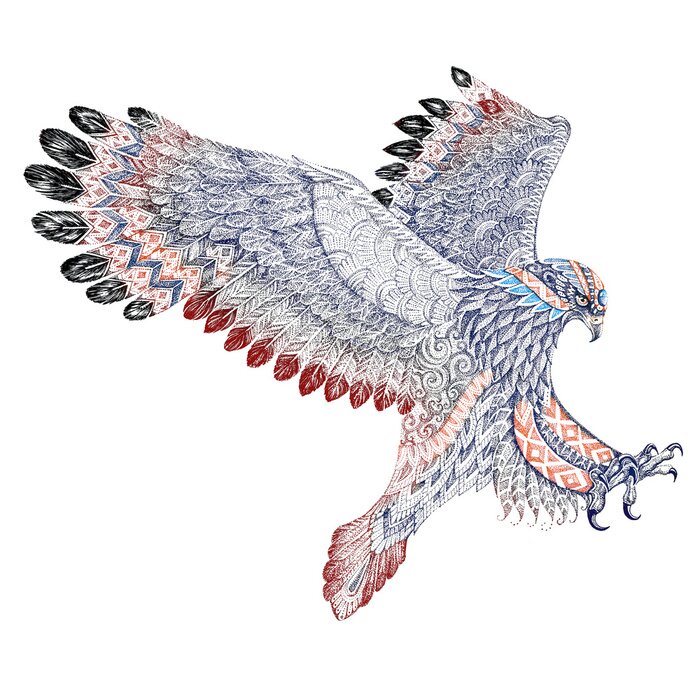 Sticker Ethnischer Adler