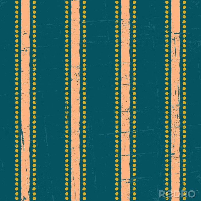 Sticker Ethnisches Muster mit Streifen und Punkten