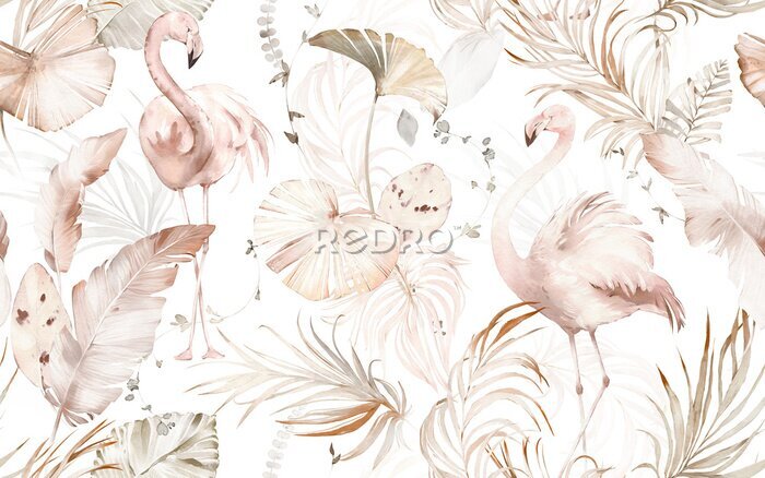 Sticker Exoten und Flamingos