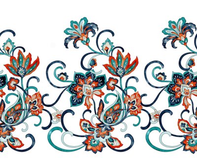 Sticker Exotische Blumenverzierung