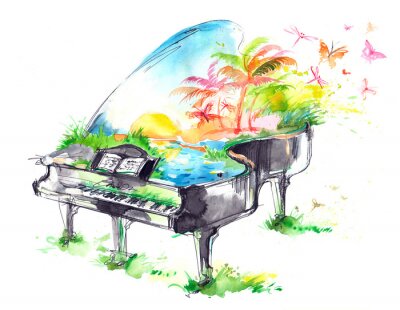 Exotische Musik vom Klavier