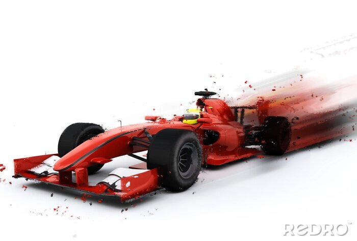 Sticker F1 Rennwagen mit generischen Sondereffekt