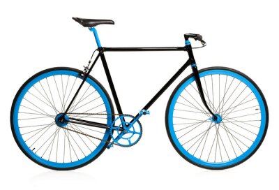 Sticker Fahrrad auf weißem Hintergrund