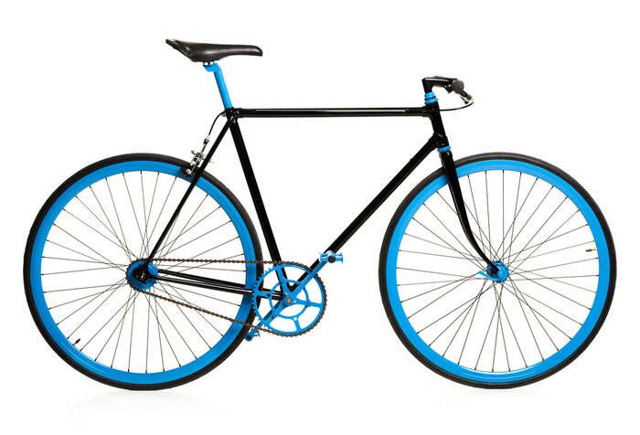 Sticker Fahrrad auf weißem Hintergrund