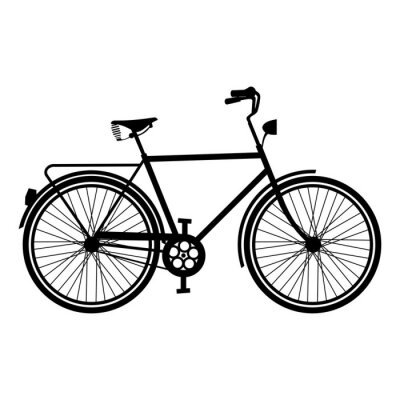 Sticker Fahrrad im minimalistischen Stil
