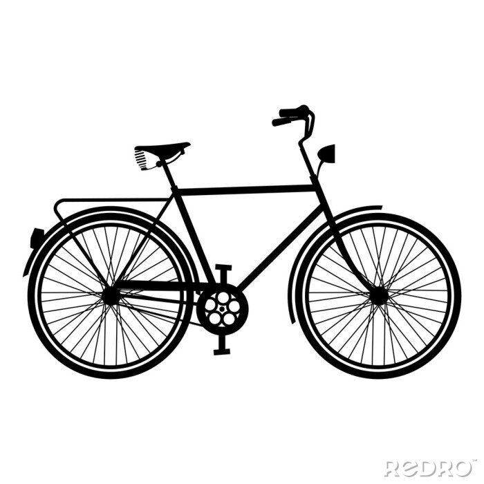 Sticker Fahrrad im minimalistischen Stil