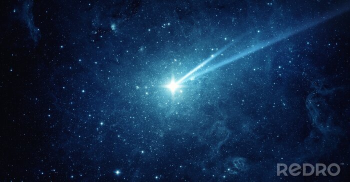 Sticker Fallende Sternschnuppe am Himmel