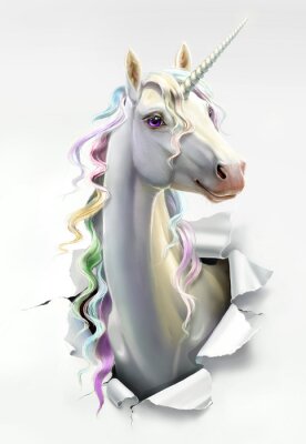 Sticker Fantasy Art Fee Einhorn