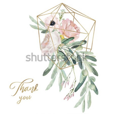 Sticker Feldblumen auf einer Boho-Komposition