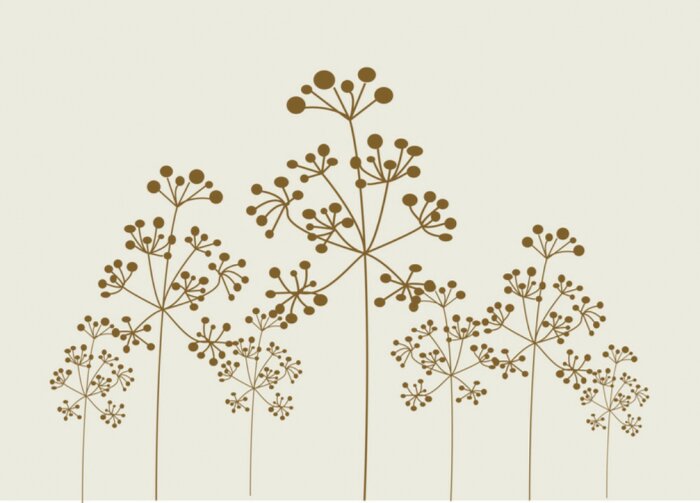 Sticker Feldblumen auf grauem Hintergrund