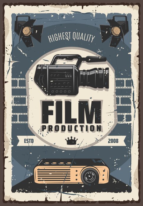 Sticker Film production, cinema or movie industry