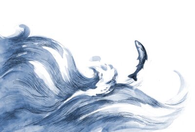 Sticker Fisch im Meer