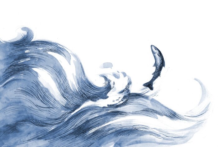 Sticker Fisch im Meer