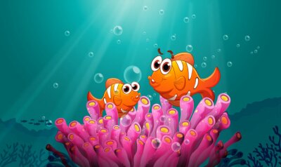 Sticker Fische im Wasser