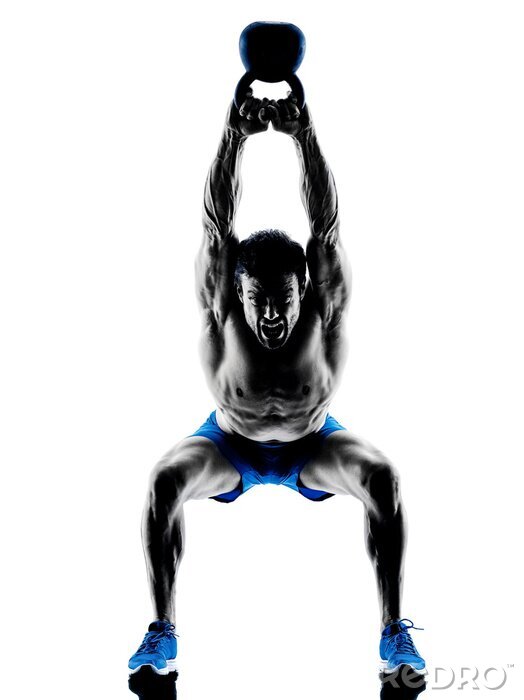 Sticker Fitness mit Kettlebell