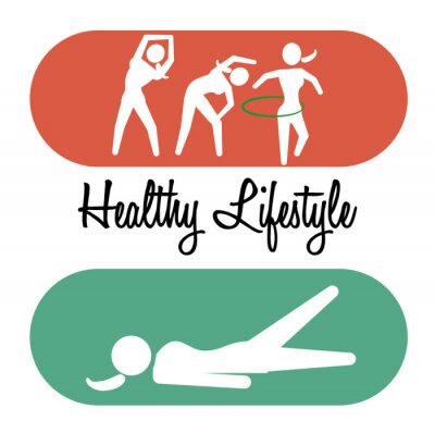 Sticker Fitness-und Fitness-Symbole Design