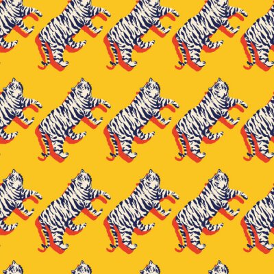 Flache nahtlose Tiger