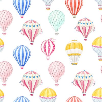 Fliegende Aquarell Luftballons