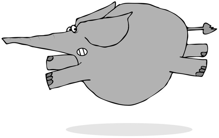 Sticker Fliegender Elefant für Kinder