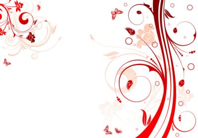 Sticker floral background