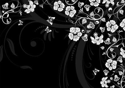 Sticker floral background