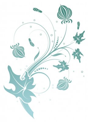 Sticker floral background