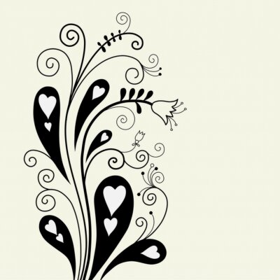 Sticker floral background