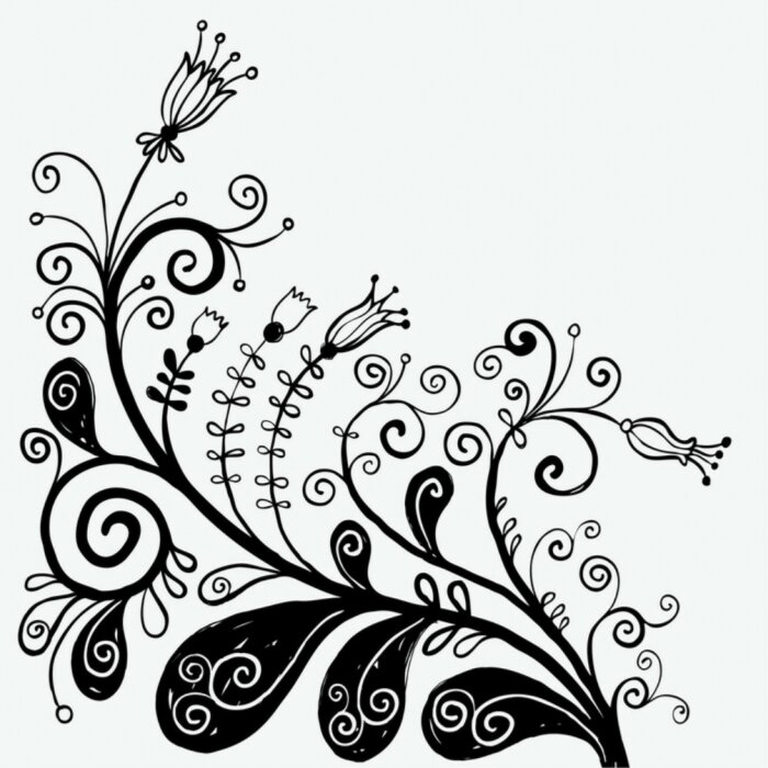 Sticker floral background