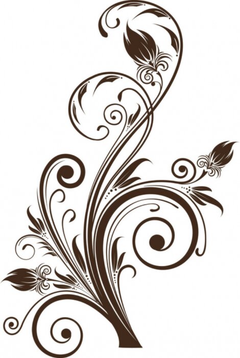 Sticker Floral Design-Element