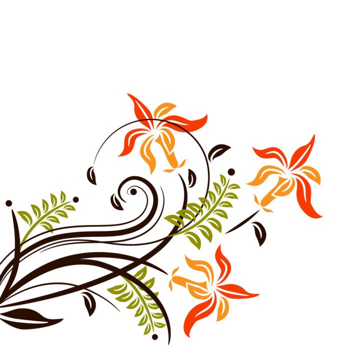 Sticker Floral Design-Element.