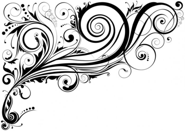 Sticker Floral Design Ornamente