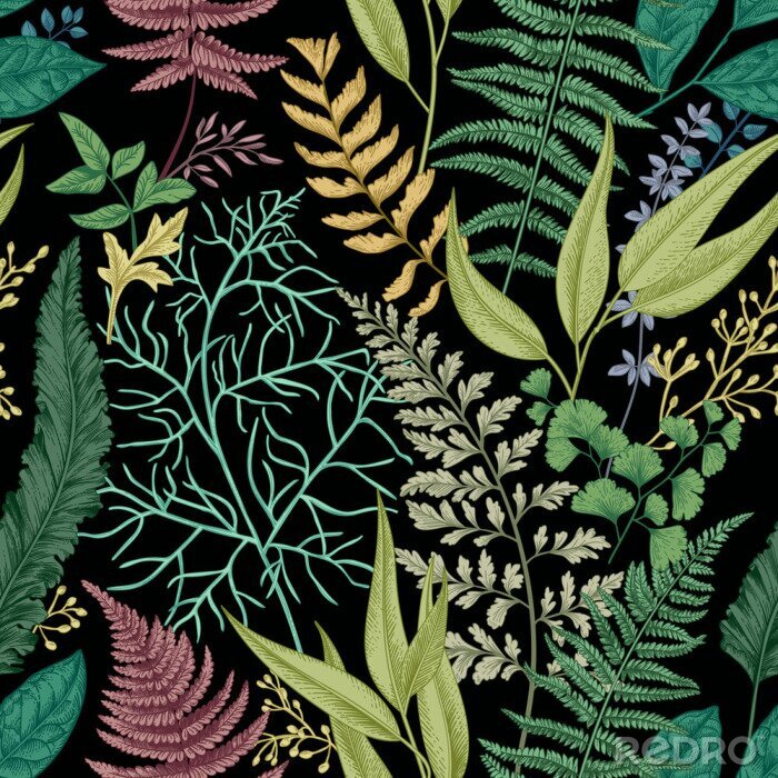 Sticker Floral nahtlose Muster.