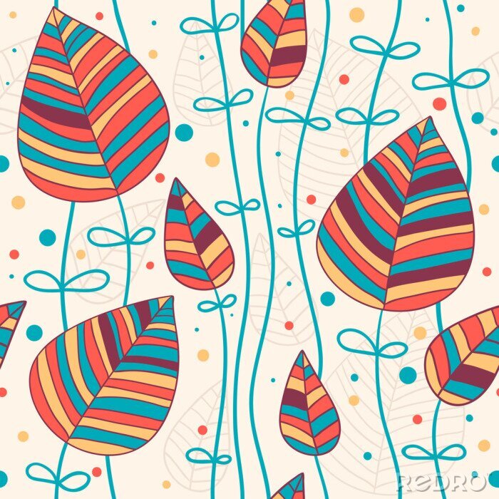 Sticker Floral nahtlose Muster