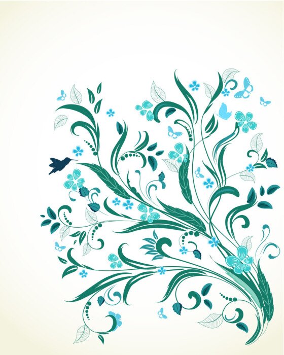 Sticker floralen Ornament für Ihren Entwurf