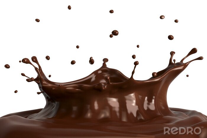 Sticker Flüssige dunkle Schokolade Grafik