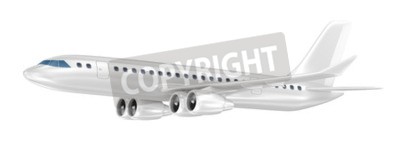 Sticker Flugzeug isoliert auf blau. Mein eigenes Design