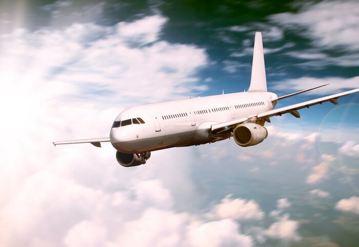 Sticker Flugzeug über den Wolken