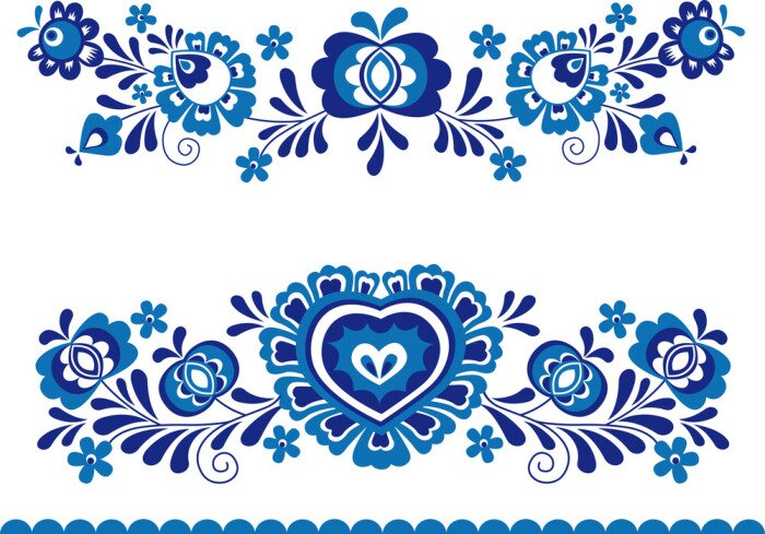 Sticker Folk ornaments