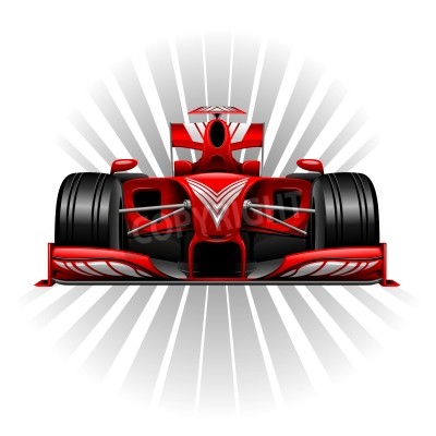 Sticker Formel 1 Red Racing Car