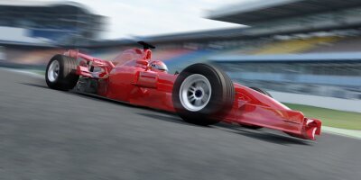 Formel 1 Wagen in Bewegung