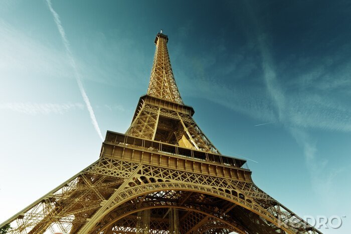 Sticker Französisches Gebäude vor dem Hintergrund des Himmels