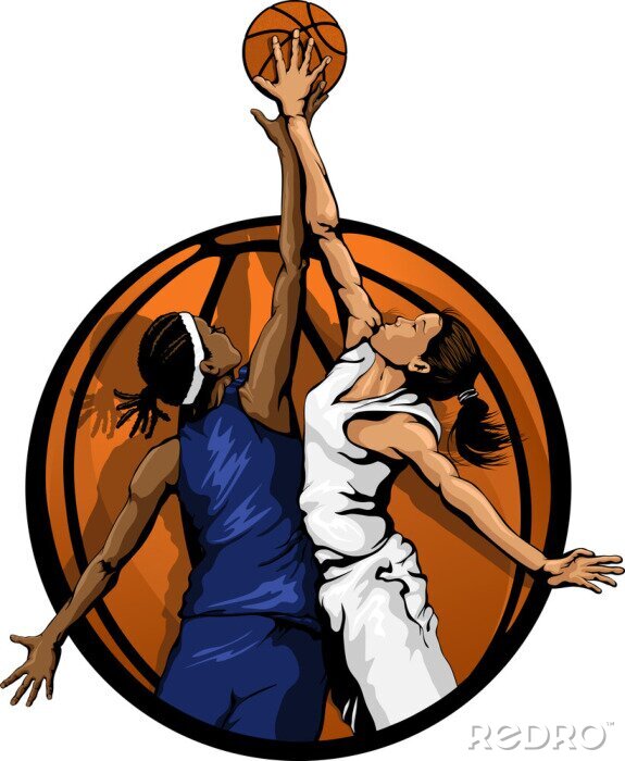 Sticker Frauen-Basketball-Sprungs-Ball Farbe
