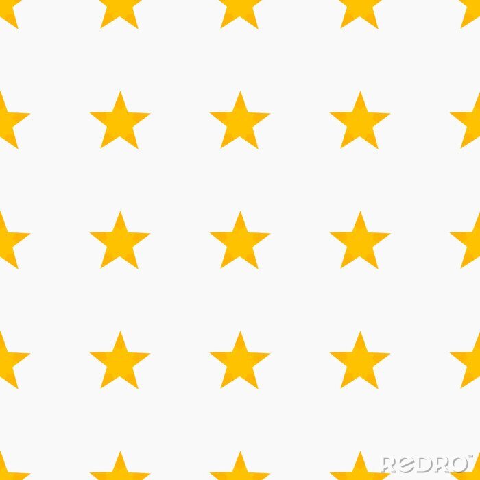 Sticker Fünfzackige gelbe Sterne auf weißem Hintergrund
