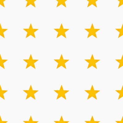 Sticker Fünfzackige gelbe Sterne auf weißem Hintergrund