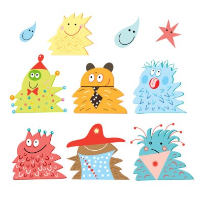 Sticker Funny Monsters