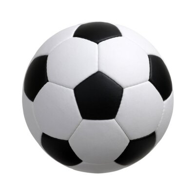 Sticker Fußball auf weißem Hintergrund