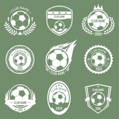 Sticker Fußball in Flammen Embleme von Fußballvereinen