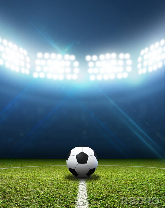 Sticker Fußball in Flutlichtern